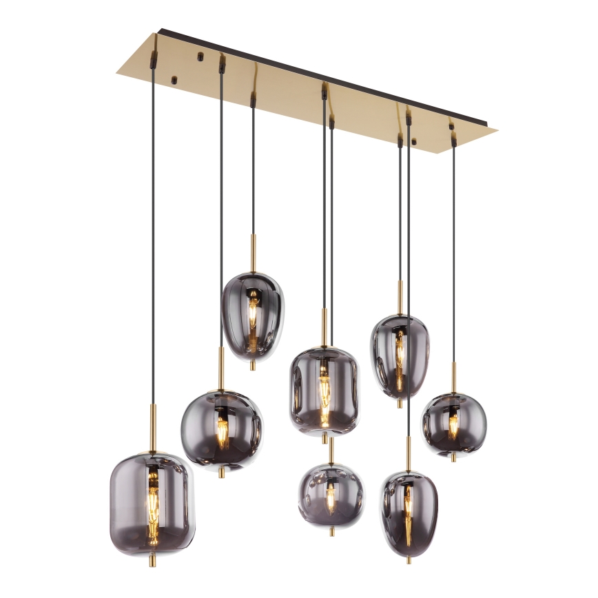 Globo - Lustra ar auklu 8xE14/40W/230V dūmakains