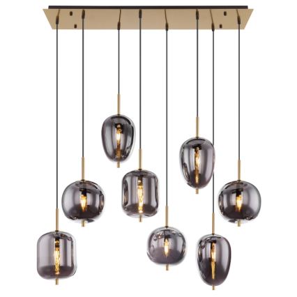 Globo - Lustra ar auklu 8xE14/40W/230V dūmakains