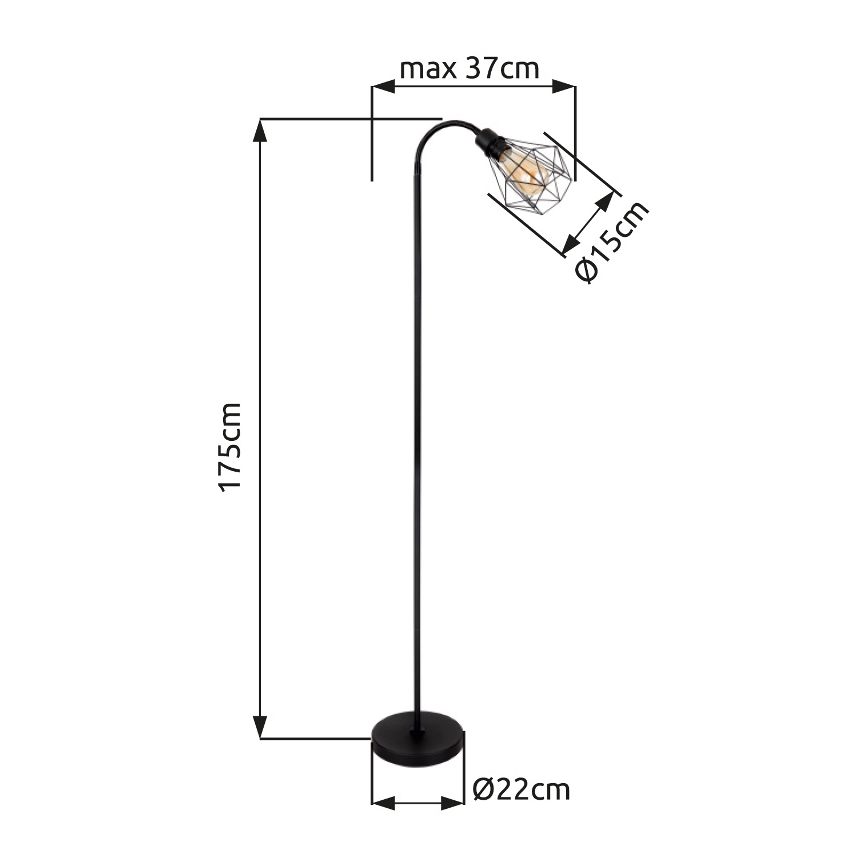 Globo - Grīdas stāvlampa 1xE27/40W/230V