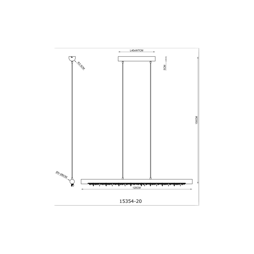 Globo 15354-20 - regulējams LED pakaramais uz troses FELICITAS LED/25W/230V bēšs