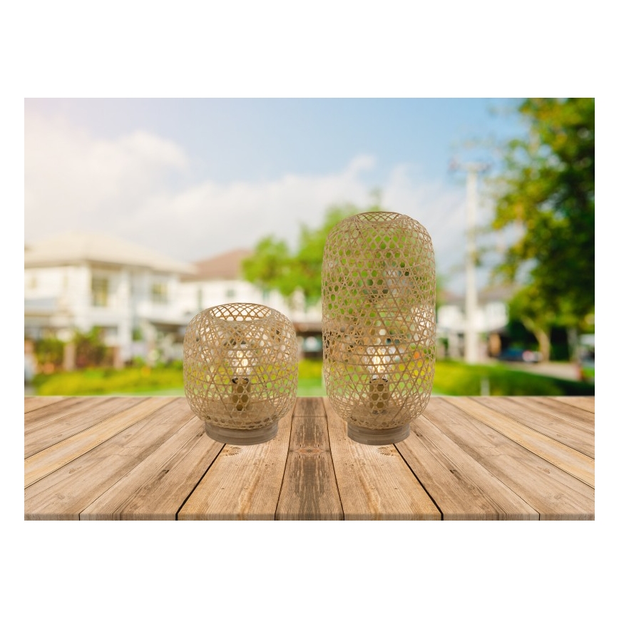Globo - Galda lampa 1xE27/60W/230V bambusa