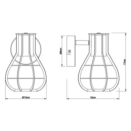 Globo - Sienas lampa 1xE27/40W/230V