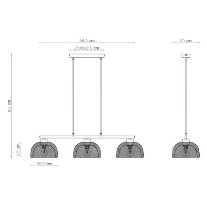 Globo - Lustra ar auklu 3xE14/40W/230V