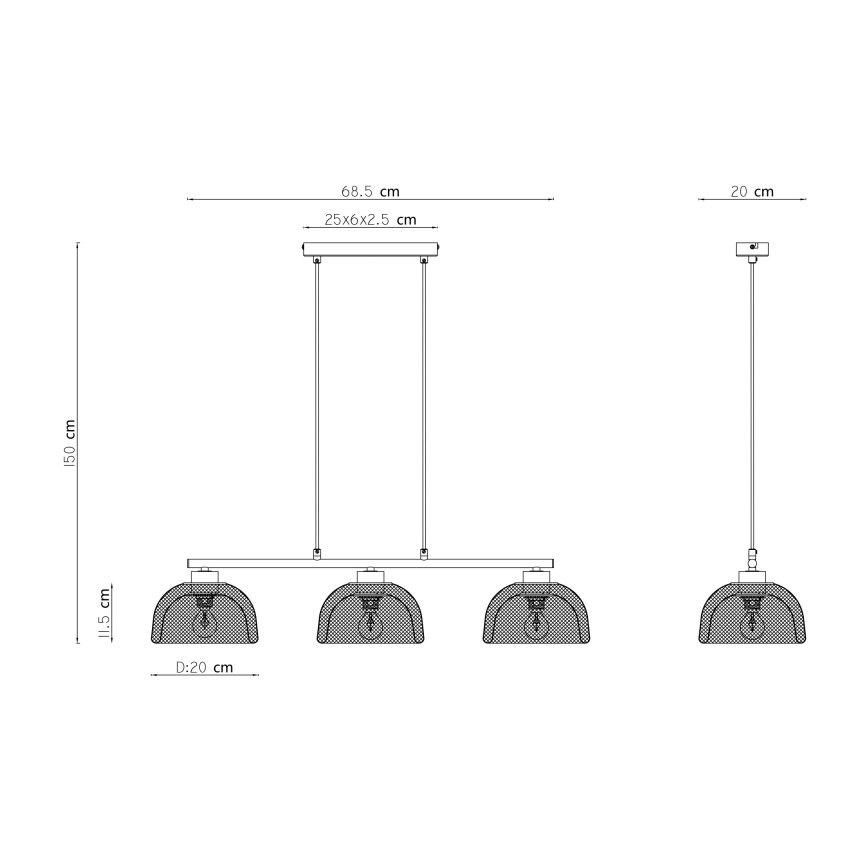 Globo - Lustra ar auklu 3xE14/40W/230V