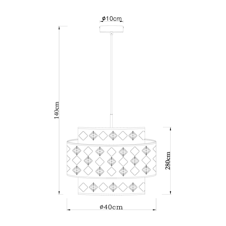 Globo 15448H1 - Lustra ar auklu ABBEY 1xE27/60W/230V