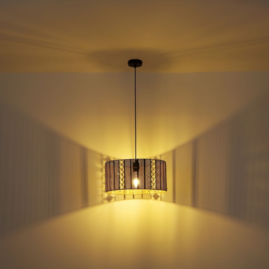 Globo - Lustra ar auklu 1xE27/60W/230V zelta/melna