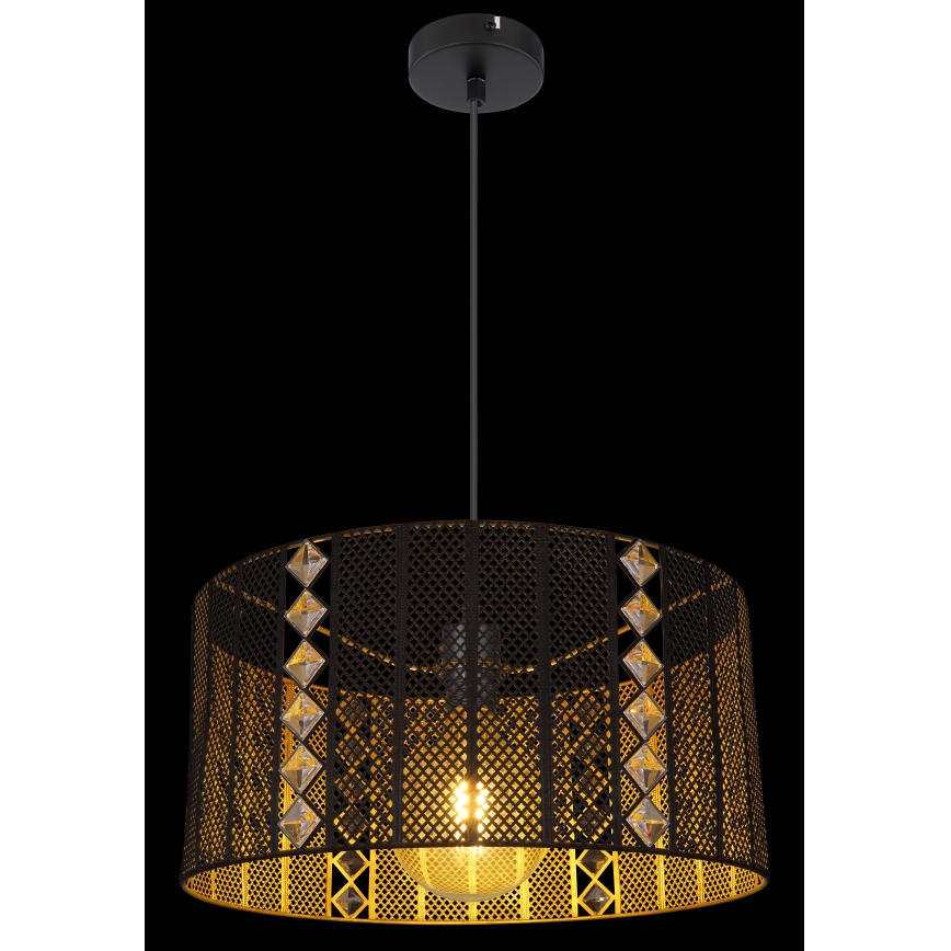 Globo - Lustra ar auklu 1xE27/60W/230V zelta/melna