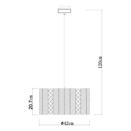 Globo - Lustra ar auklu 1xE27/60W/230V zelta/melna