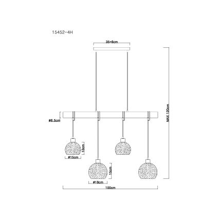 Globo - Lustra ar auklu 4xE27/40W/230V
