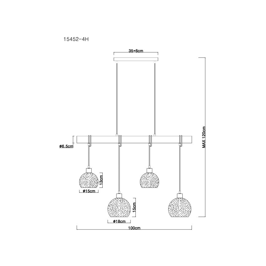 Globo - Lustra ar auklu 4xE27/40W/230V