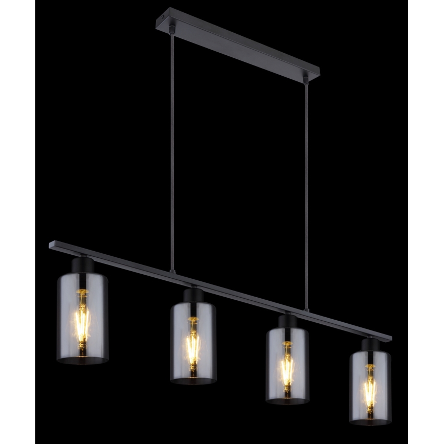 Globo - Lustra ar auklu 4xE27/60W/230V melna