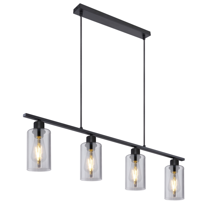 Globo - Lustra ar auklu 4xE27/60W/230V melna