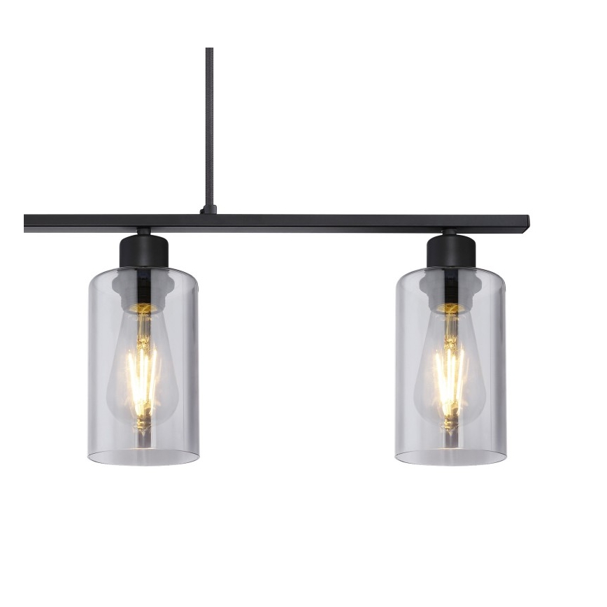 Globo - Lustra ar auklu 4xE27/60W/230V melna
