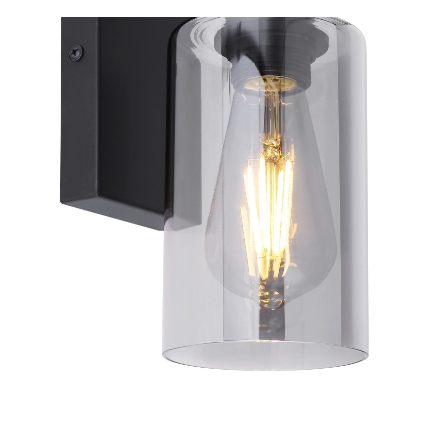 Globo - Sienas lampa 1xE27/60W/230V melna