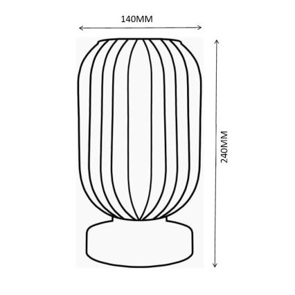 Globo - Galda lampa 1xE27/40W/230V pelēka