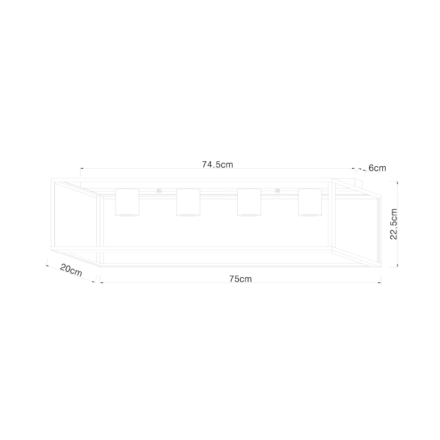 Globo - Griestu gaismeklis 4xE27/60W/230V
