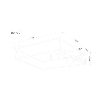 Globo - Griestu gaismeklis 3xE27/60W/230V