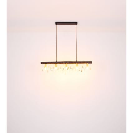 Globo 15532-5HB - KIRA piekaramā lampa uz kabeļa 5xE14/40W/230V melna