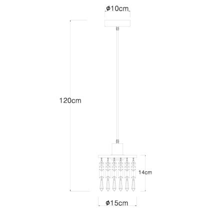 Globo 15533H - Lustra ar auklu COMMA 1xE27/40W/230V