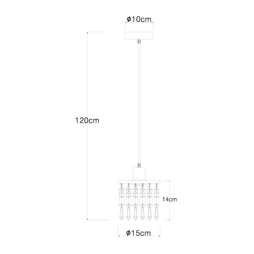 Globo 15533H - Lustra ar auklu COMMA 1xE27/40W/230V