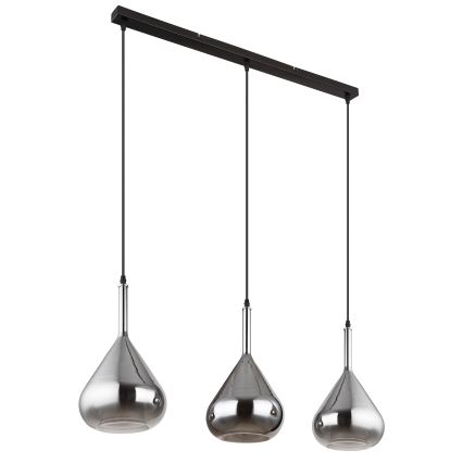 Globo - Lustra ar auklu 3xE27/60W/230V melna