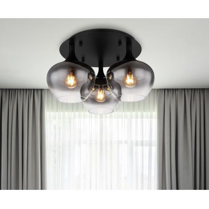 Globo - Virsapmetuma lustra 3xE27/40W/230V d. 45 cm melna
