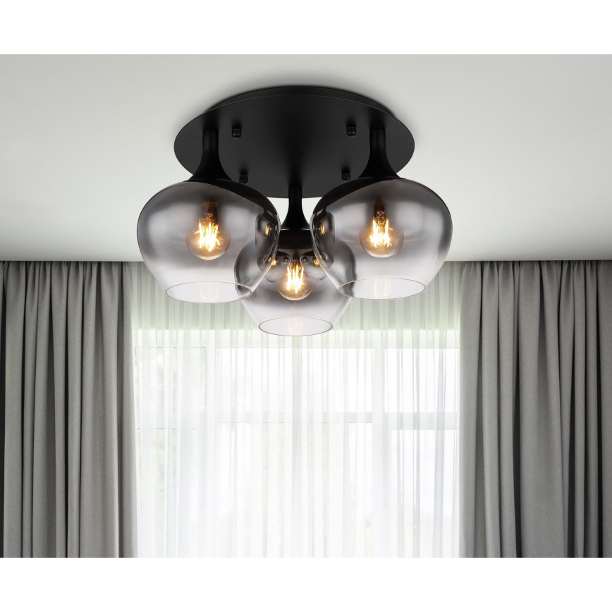 Globo - Virsapmetuma lustra 3xE27/40W/230V d. 45 cm melna