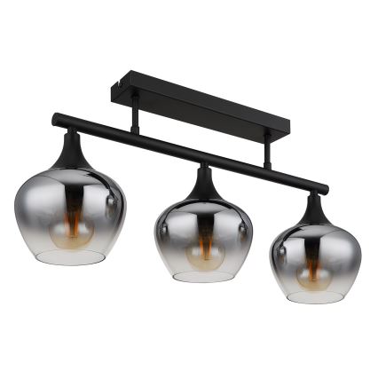 Globo - Virsapmetuma lustra 3xE27/40W/230V melna