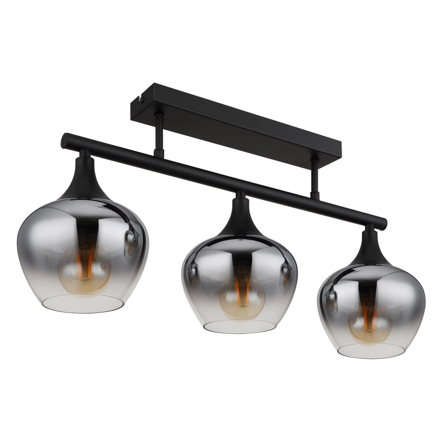Globo - Virsapmetuma lustra 3xE27/40W/230V melna