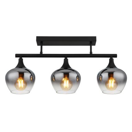 Globo - Virsapmetuma lustra 3xE27/40W/230V melna