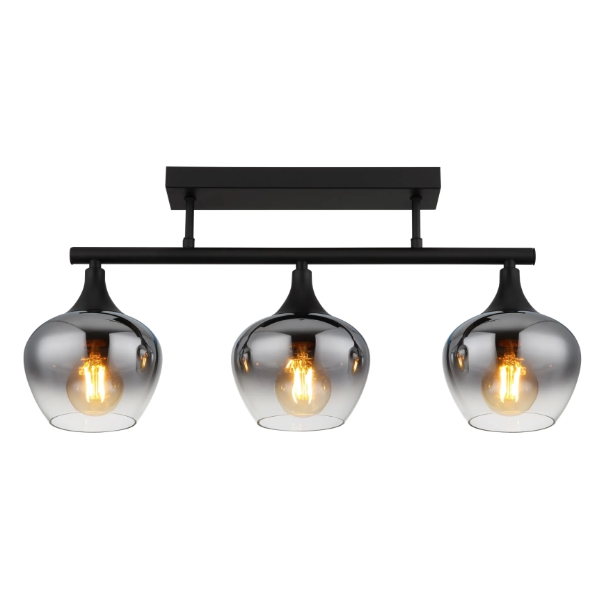 Globo - Virsapmetuma lustra 3xE27/40W/230V melna
