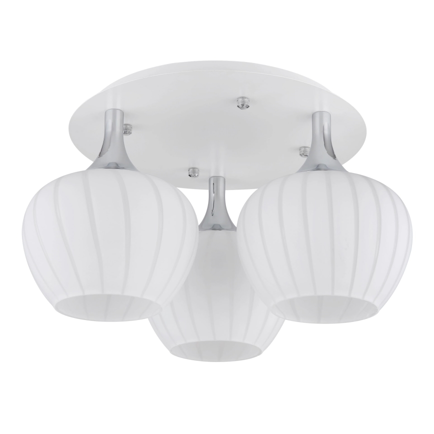 Globo - Virsapmetuma lustra 3xE27/40W/230V balta