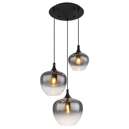 Globo - Lustra ar auklu 3xE27/40W/230V d. 48 cm melna