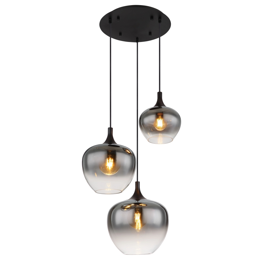Globo - Lustra ar auklu 3xE27/40W/230V d. 48 cm melna