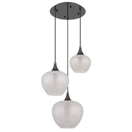 Globo - Lustra ar auklu 3xE27/40W/230V balta/antracīta