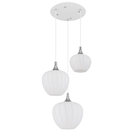 Globo - Lustra ar auklu 3xE27/40W/230V balta