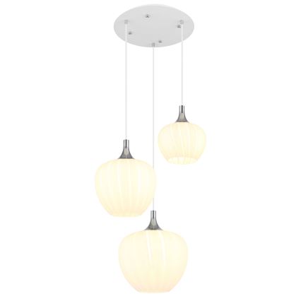 Globo - Lustra ar auklu 3xE27/40W/230V balta