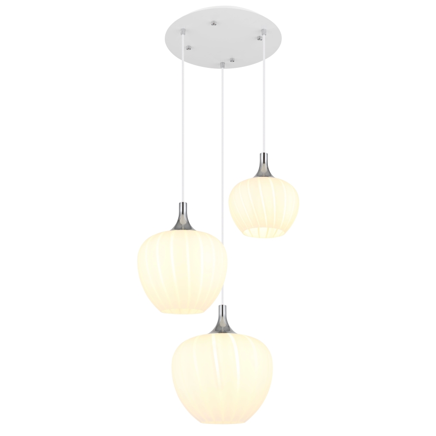 Globo - Lustra ar auklu 3xE27/40W/230V balta