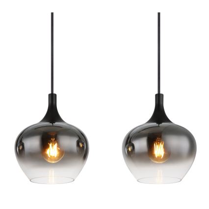 Globo - pakaramā lustra ar vadu, 4xE27/40W/230V, melna