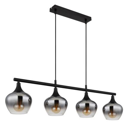 Globo - Lustra ar auklu 4xE27/40W/230V melna