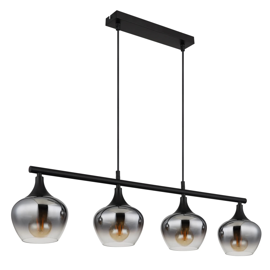 Globo - Lustra ar auklu 4xE27/40W/230V melna
