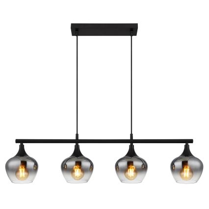 Globo - Lustra ar auklu 4xE27/40W/230V melna