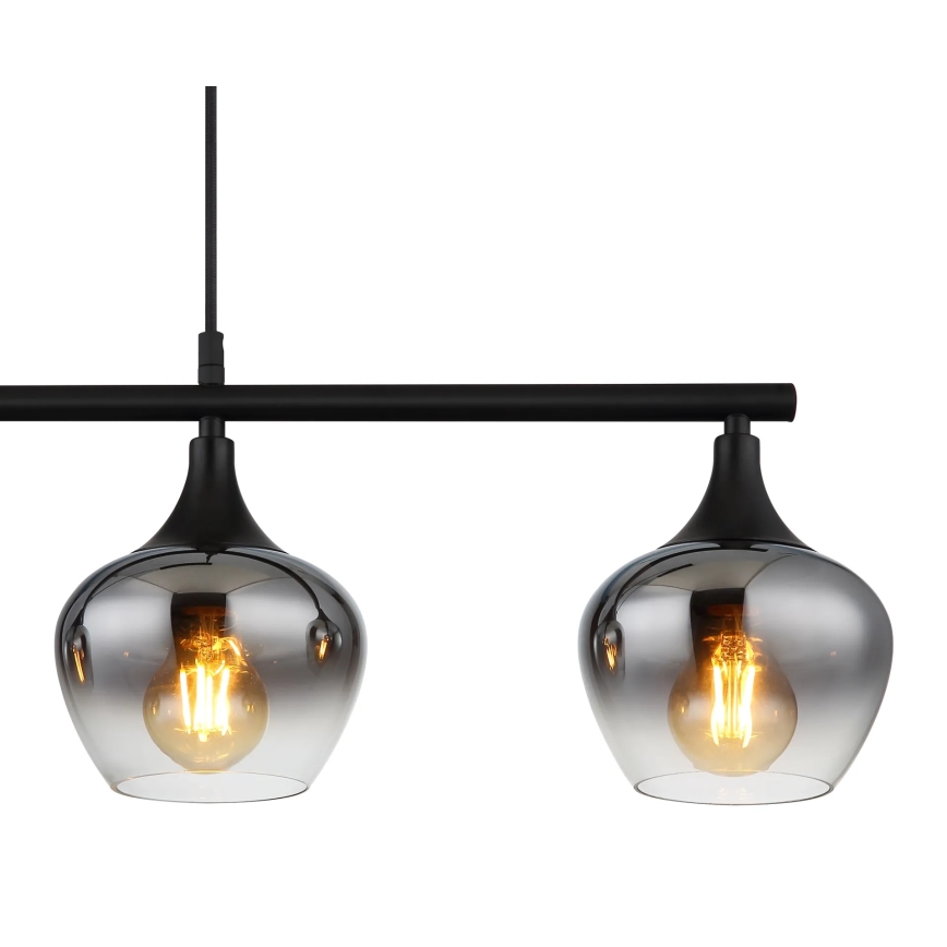 Globo - Lustra ar auklu 4xE27/40W/230V melna