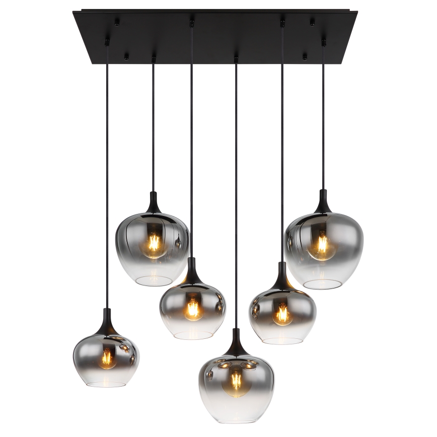 Globo - Lustra ar auklu 6xE27/40W/230V melna