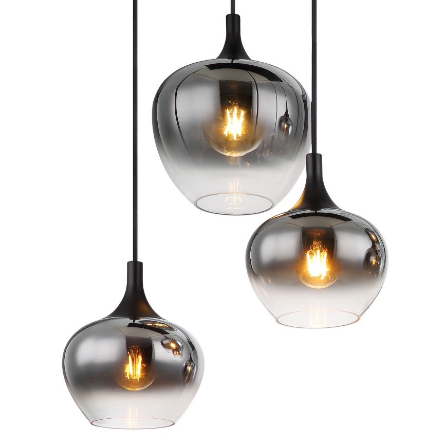 Globo - Lustra ar auklu 6xE27/40W/230V melna