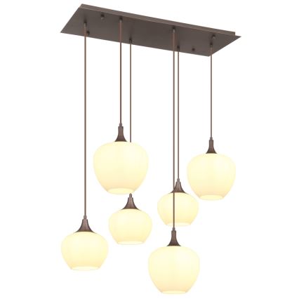 Globo - Lustra ar auklu 6xE27/40W/230V balta