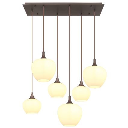 Globo - Lustra ar auklu 6xE27/40W/230V balta