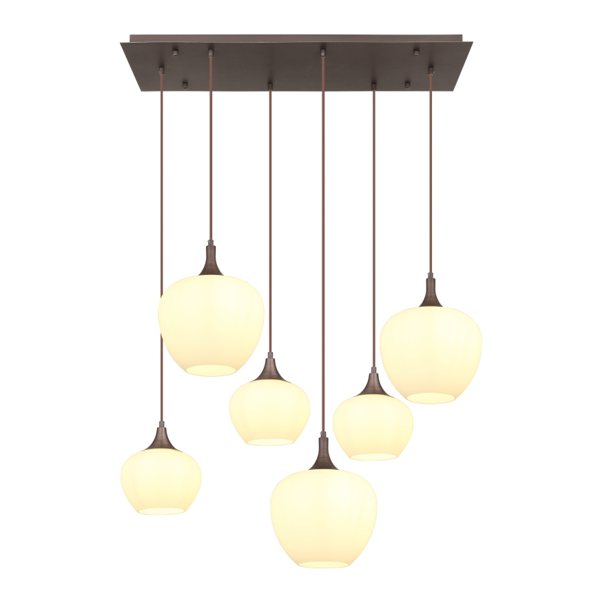 Globo - Lustra ar auklu 6xE27/40W/230V balta