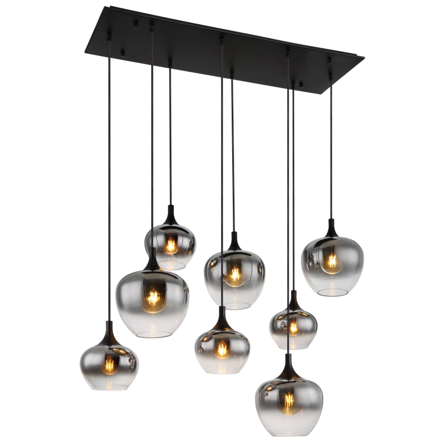 Globo - griestu lustra uz kabeļa 8xE27/40W/230V melna