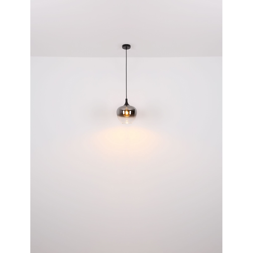 Globo - Lustra ar auklu 1xE27/60W/230V d. 29 cm melna